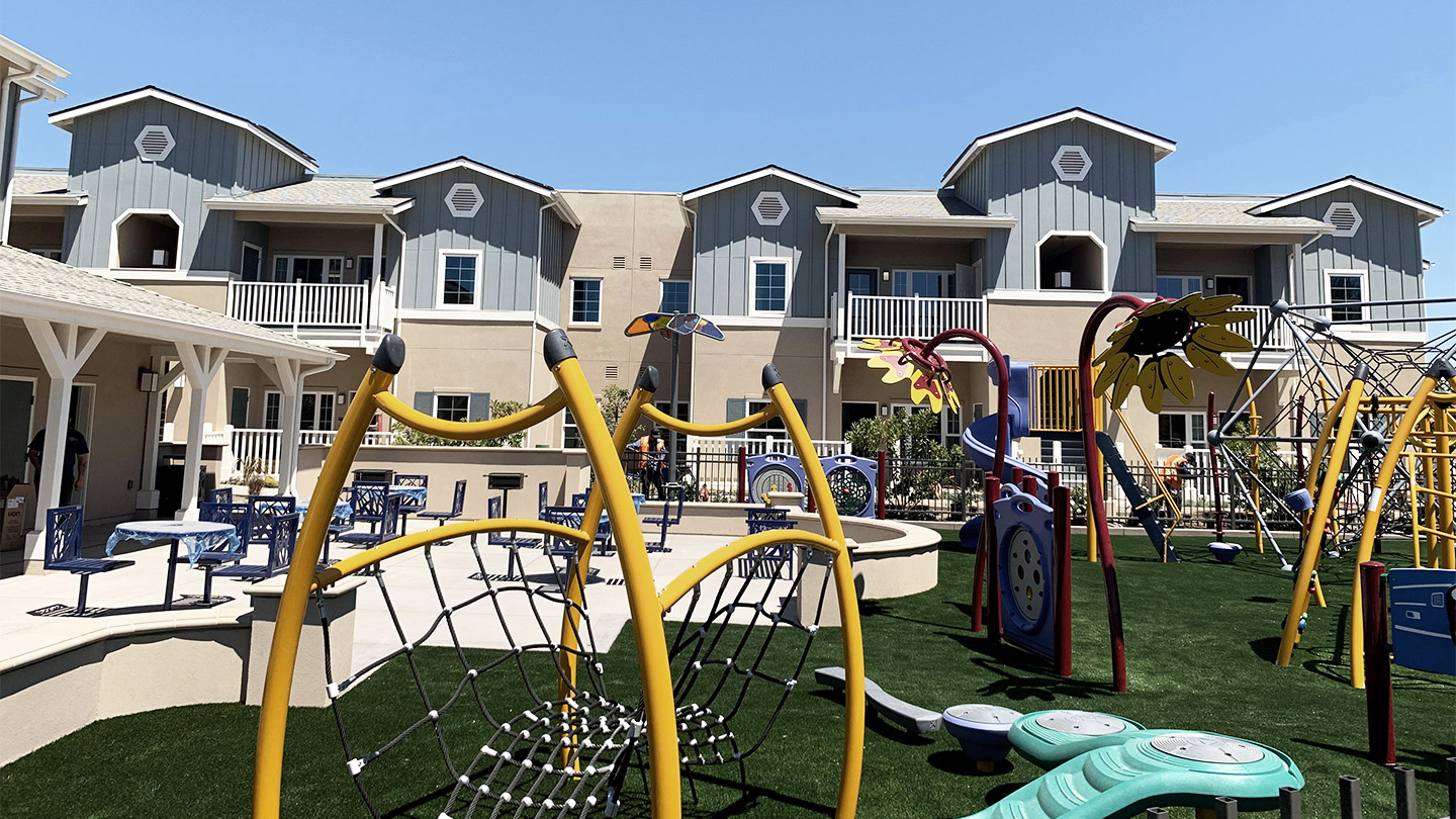 apartments with a playground